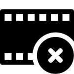Cinema Film Delete SVG Icon